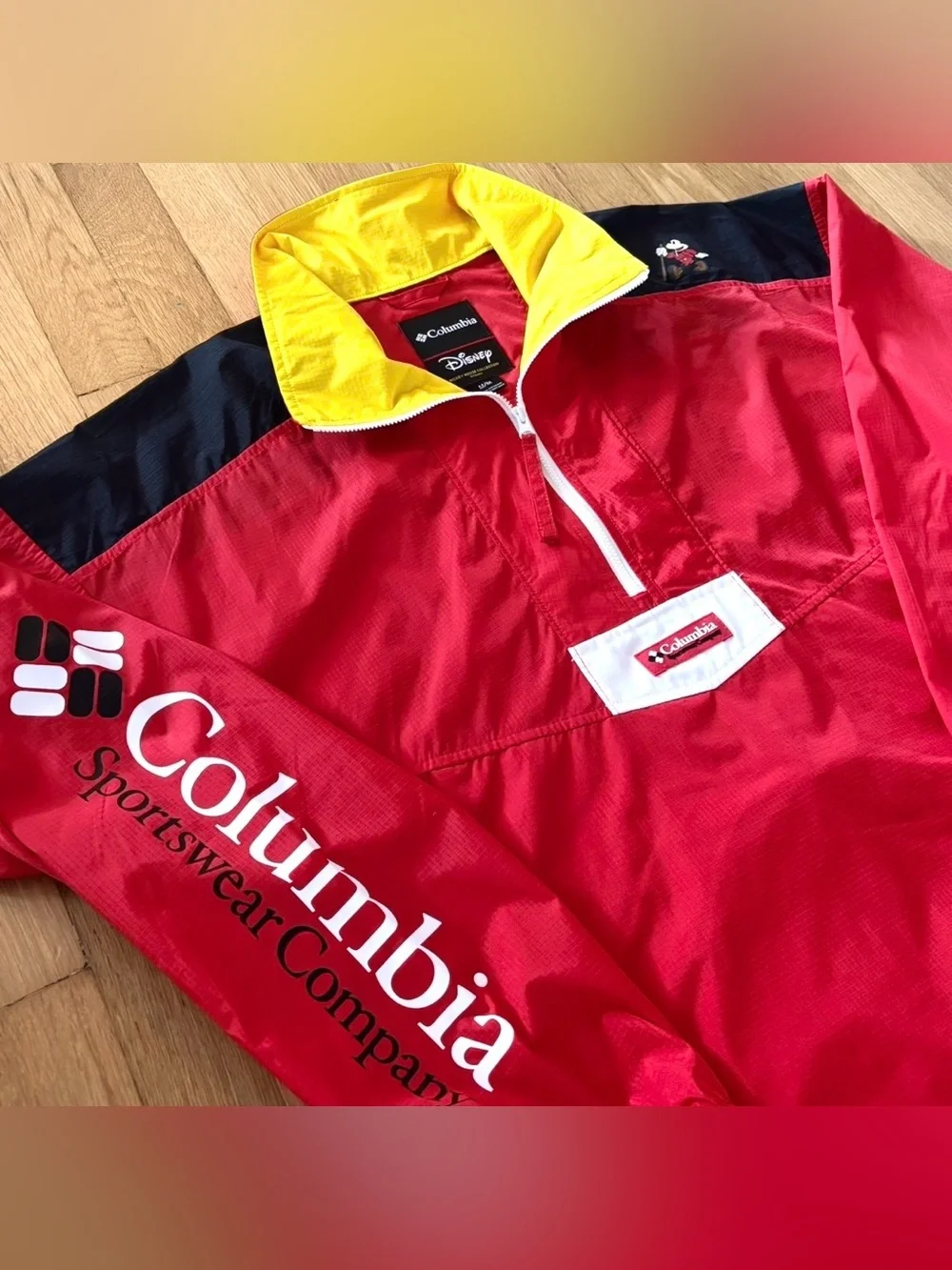 Columbia Disney Track Suit Mickey Mouse Santa Ana Packable Anorak Set M/L